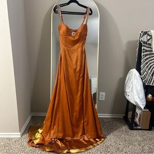 Studio 17 Orange Evening Gown